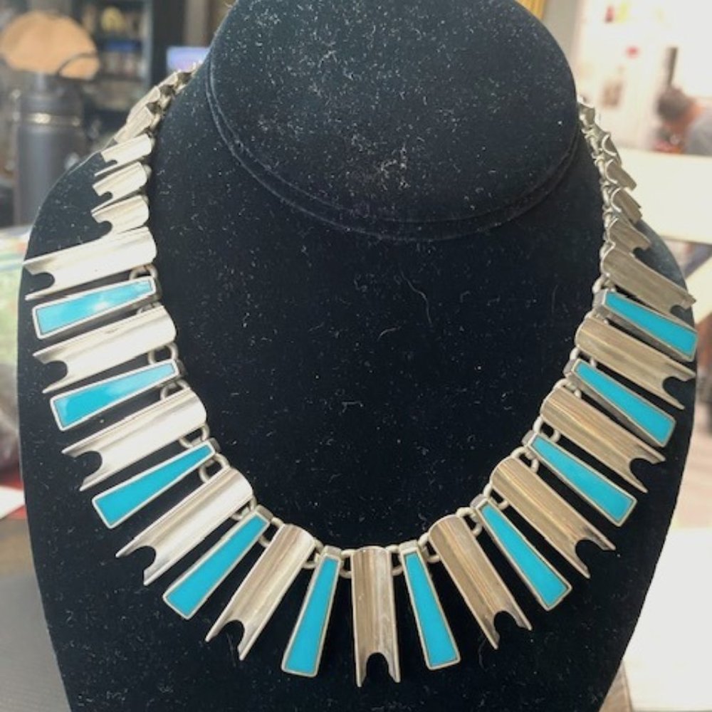 TAXCO MEXICO VINTAGE STERLING SILVER  HANDMADE NECKLACE